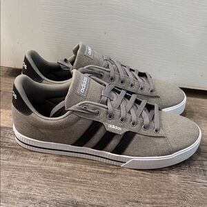 Brand New Never Worn Adidas Men's Gray Canvas Sneakers